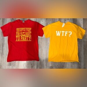 2 Unisex Fireball Shirts Size Medium